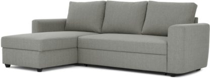 An Image of Aidian Corner Storage Sofa Bed, Silver Grey