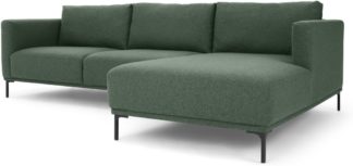 An Image of Milo Right Hand Facing Chaise End Corner Sofa, Darby Green