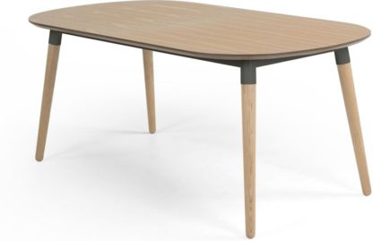 An Image of Edelweiss 6-8 Seat Oval Extending Dining Table, Ash and Grey