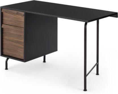 924f358a1ade290bdec0c15114a35f8c6ecc2ab5815955ccc8a30b15d91f399c.jpg An Image of Milford Desk, Black and Walnut