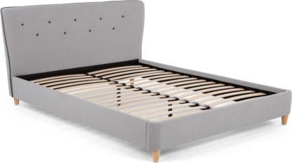 An Image of Burcot King Size Bed, Contrast Grey