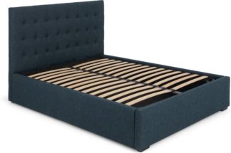 An Image of Finlay King Size Bed with Storage, Jupiter Blue