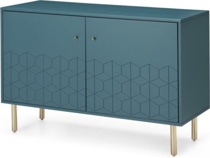 93272fefb555c925b329c8b81d0b0b95abb25b72582c7d3be84bea628c9425a2.jpg An Image of Hedra Sideboard, Teal and Brass