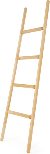 An Image of Robin Wood Towel Storage Ladder, Natural Wood