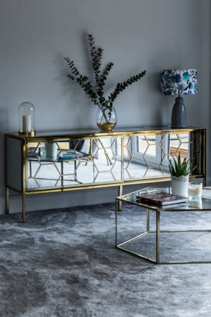An Image of Alveare Brass and Mirror Sideboard