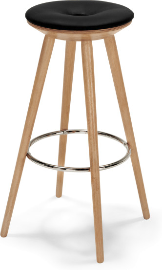 An Image of Kitson Barstool, Natural Wood and Black