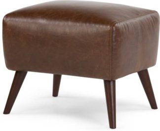 An Image of Prado Footstool, Antique Cognac Leather