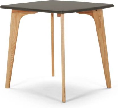 An Image of Fjord 4 Seat Square Compact Dining Table, Oak and Grey