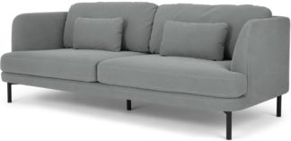 An Image of Herman 3 Seater Sofa, Finch Grey Cotton