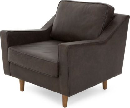 9559ddd6f8a04a0eedb973dc9019e1465668eb1064fa6162c01eca3ffcca7c89.jpg An Image of Dallas Armchair, Oxford Brown Premium Leather