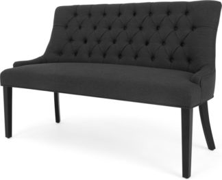 An Image of Flynn Dining Bench, Midnight Black