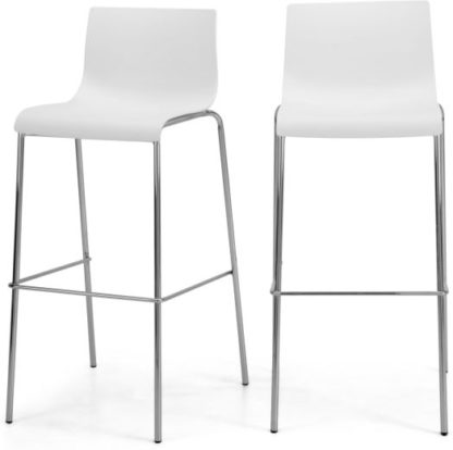 An Image of Set of 2 Piloti Barstools, White