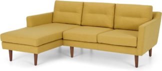 An Image of Walker Left Hand Facing Chaise Corner Sofa, Orleans Yellow