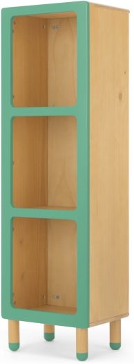 An Image of Chase Storage Shelving Unit, Pine and Green