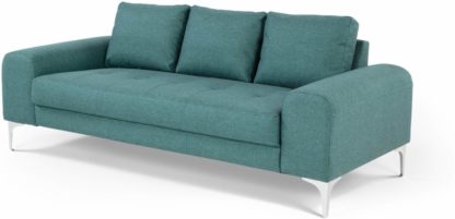 An Image of Vittorio 3 Seater Sofa, Teal