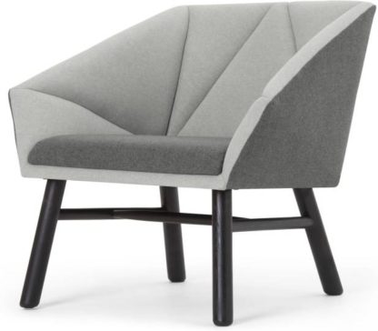 An Image of Facet Accent Chair, Marl Grey and Light Grey