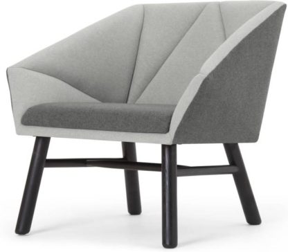 9aacd5ff831e3db0f3683c597b6f8d6a6555276a3b4db753b877d77f5db85018.jpg An Image of Facet Accent Chair, Marl Grey and Light Grey