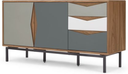 An Image of Louis sideboard, walnut and grey