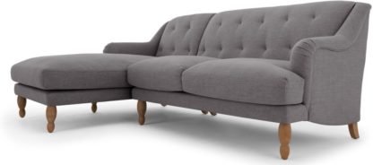 An Image of Ariana Left Hand Facing Chaise End Corner Sofa, Graphite Grey