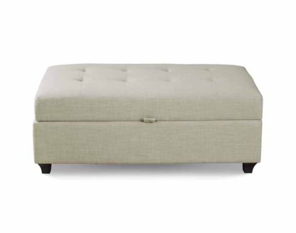 An Image of Leon Upholstered Ottoman - Silver