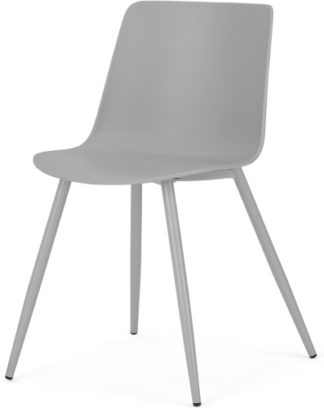 An Image of MADE Essentials Newel Dining Chair, Grey
