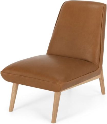 An Image of Eldin Accent Chair, Hampton Brown Leather