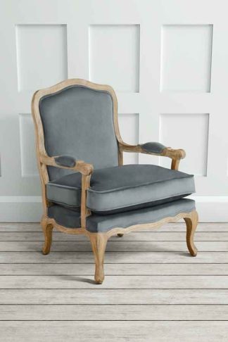 An Image of Le Brun - French Oak Smoke Occasional Armchair
