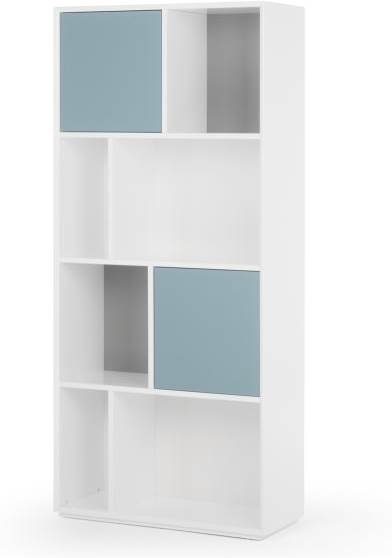 An Image of Stretto Tall Shelves, Grey and Blue