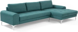 An Image of Vittorio Right Hand Facing Chaise End Corner Sofa, Teal