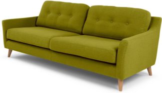 An Image of Rufus 3 Seater Sofa, Leaf Green