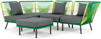 An Image of Copa Garden Corner Sofa, Citrus Green