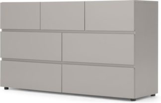 An Image of Senisa Wide Chest Of Drawers, Grey