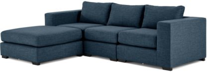 a1cfc2679f4f87cdb312ab2f09f10cc2e27fa633e029a7d9ec8a24128f18e816.jpg An Image of Mortimer 4 Seater Modular Corner Sofa, Harbour Blue