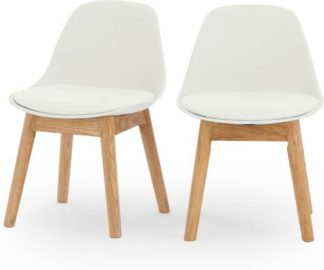 An Image of Mini Thelma Kids Chair Set of 2, Oak and White