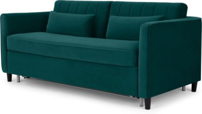 An Image of Barrow Sofa Bed, Seafoam Blue Velvet