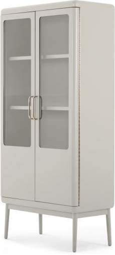 a3109c6a740d021786d06a130d483daab924cf2e056caf29857c64c5747f2727.jpg An Image of Cassey Cabinet, Grey and Brass