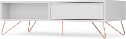 An Image of Elona Coffee Table, Light Grey and Copper