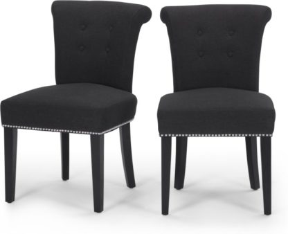 An Image of Set of 2 Celia Dining Chair, Midnight Black