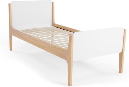 An Image of Linus Single Bed, Pine and White