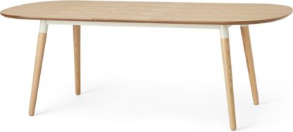 a5635882bd5d34ee4882c4e9b7b984f357bed2268ac5ddb5d390dfbe7e894b68.jpg An Image of Edelweiss 6-8 Seat Oval Extending Dining Table, Ash and White