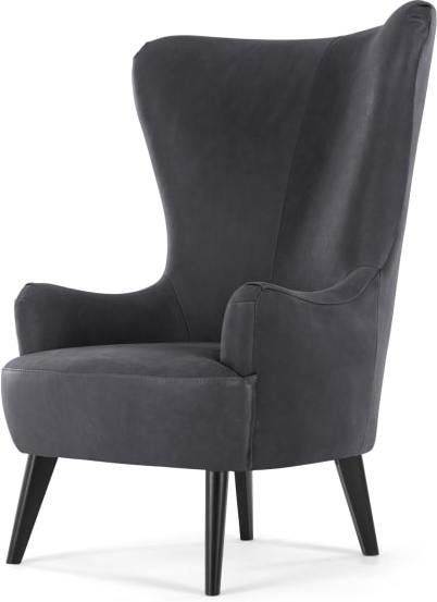 An Image of Bodil Accent Armchair, Grey Leather