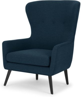 An Image of Shelby Accent Chair, Dark Navy Weave
