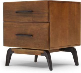 An Image of Lucien Bedside, Dark Mango Wood