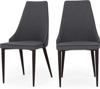 An Image of Set of 2 Julietta Dining Chairs, Marl Grey