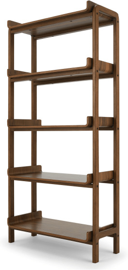 a9e3b1e70571533ea567ea99762d5654991f70d4d2a0bd5f26916a2552ddffc8.jpg An Image of Safia Shelving Unit, Walnut