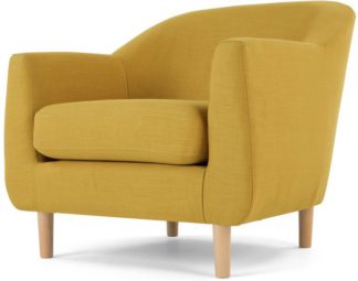 An Image of Tubby Armchair, Retro Yellow