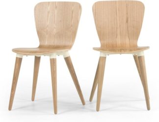 An Image of Set of 2 Edelweiss Dining Chairs, Ash and White