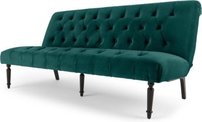 An Image of Slipper Click Clack Sofa Bed, Seafoam Blue Velvet