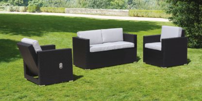 An Image of Cubo Black and Taupe Lounge Set