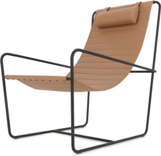 An Image of Nalla Sling Accent Chair, Nutmeg Tan Leather